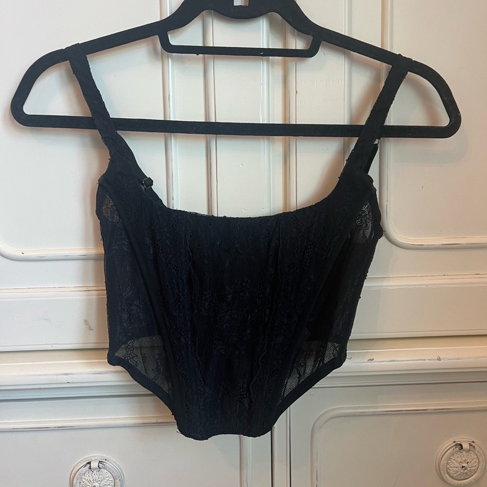 urban black corset with lace